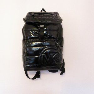 Michael Kors Shiny Black Sport Flap Backpack BNWT